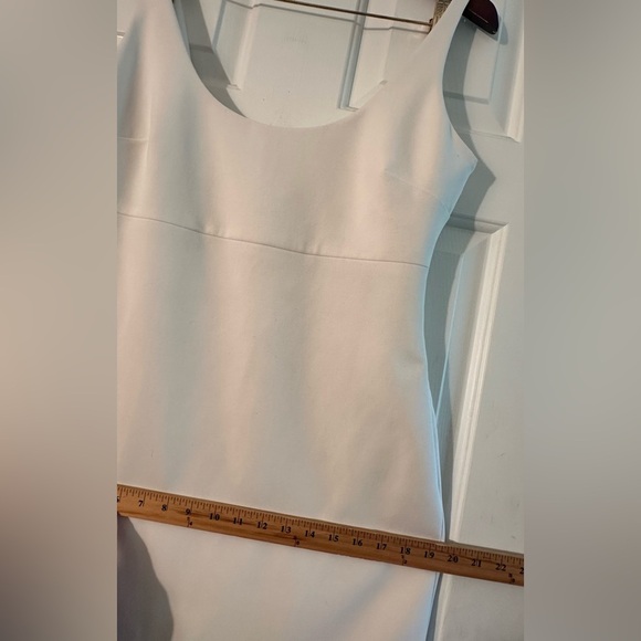 cinq à sept 12 Breena Slit Bridal Fitted Midi Wide Scoop Neck Sleeveless CLEAN - Picture 12 of 14